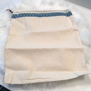 Tory Burch Canvas Shoe Dust Bag With Draw String